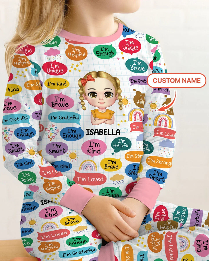 Zweiteiliges Langarm-Pyjama-Set mit Sommerfrüchten