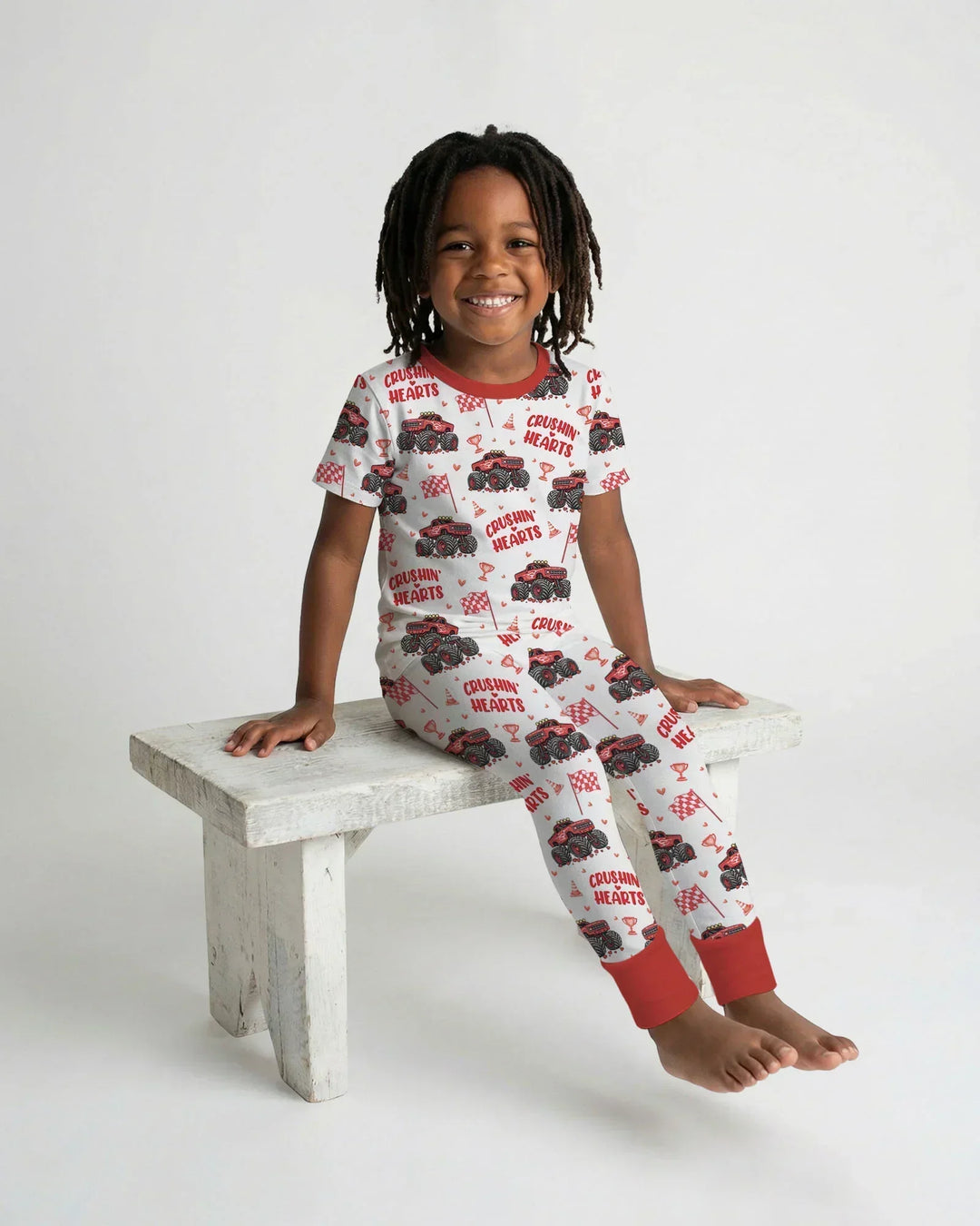 Zweiteiliges, kurzärmliges Pyjama-Set mit Marienkäfern