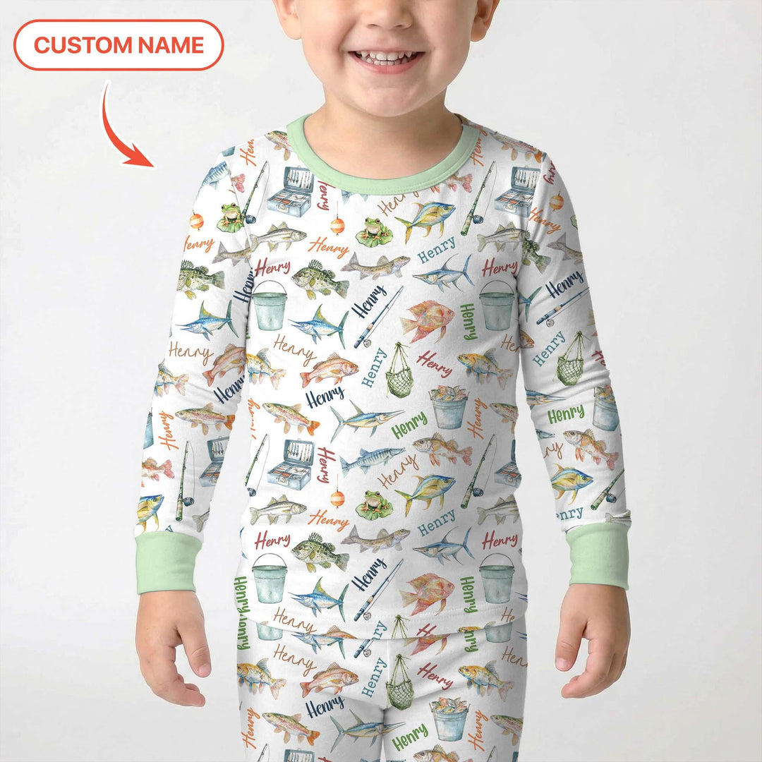 Zweiteiliges Langarm-Pyjama-Set mit Sommerfrüchten