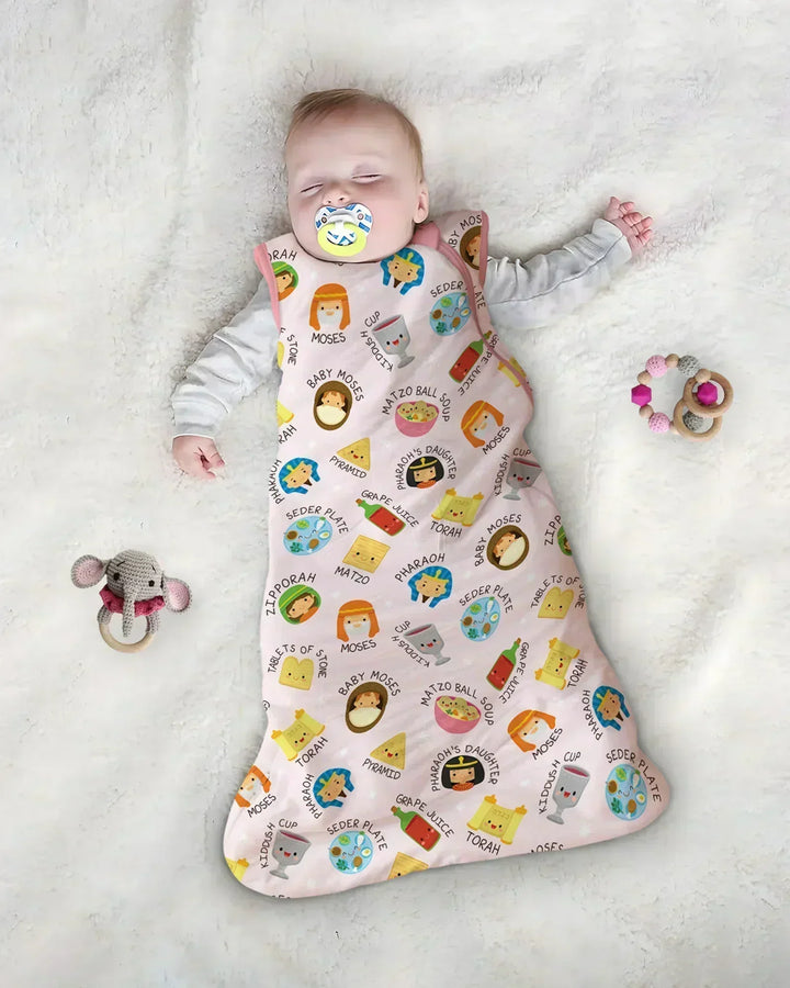Cute Passover Characters Bamboo Sleep Bag