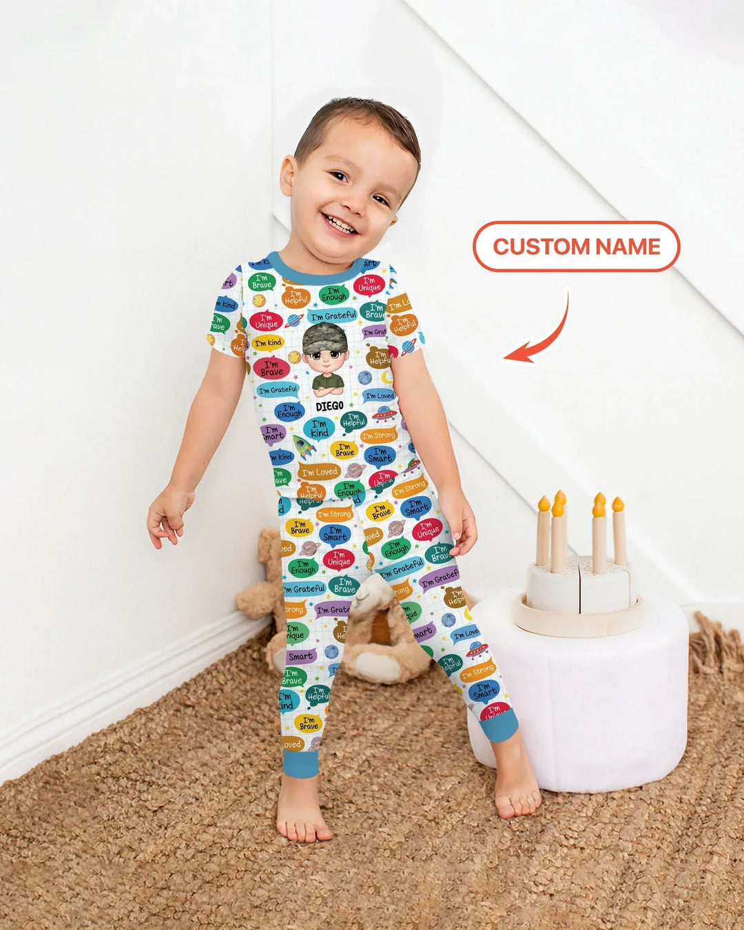 Zweiteiliges, kurzärmliges Pyjama-Set mit Marienkäfern