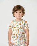 Template Zweiteiliges Pyjama-Set mit kurzen Ärmeln und Shorts