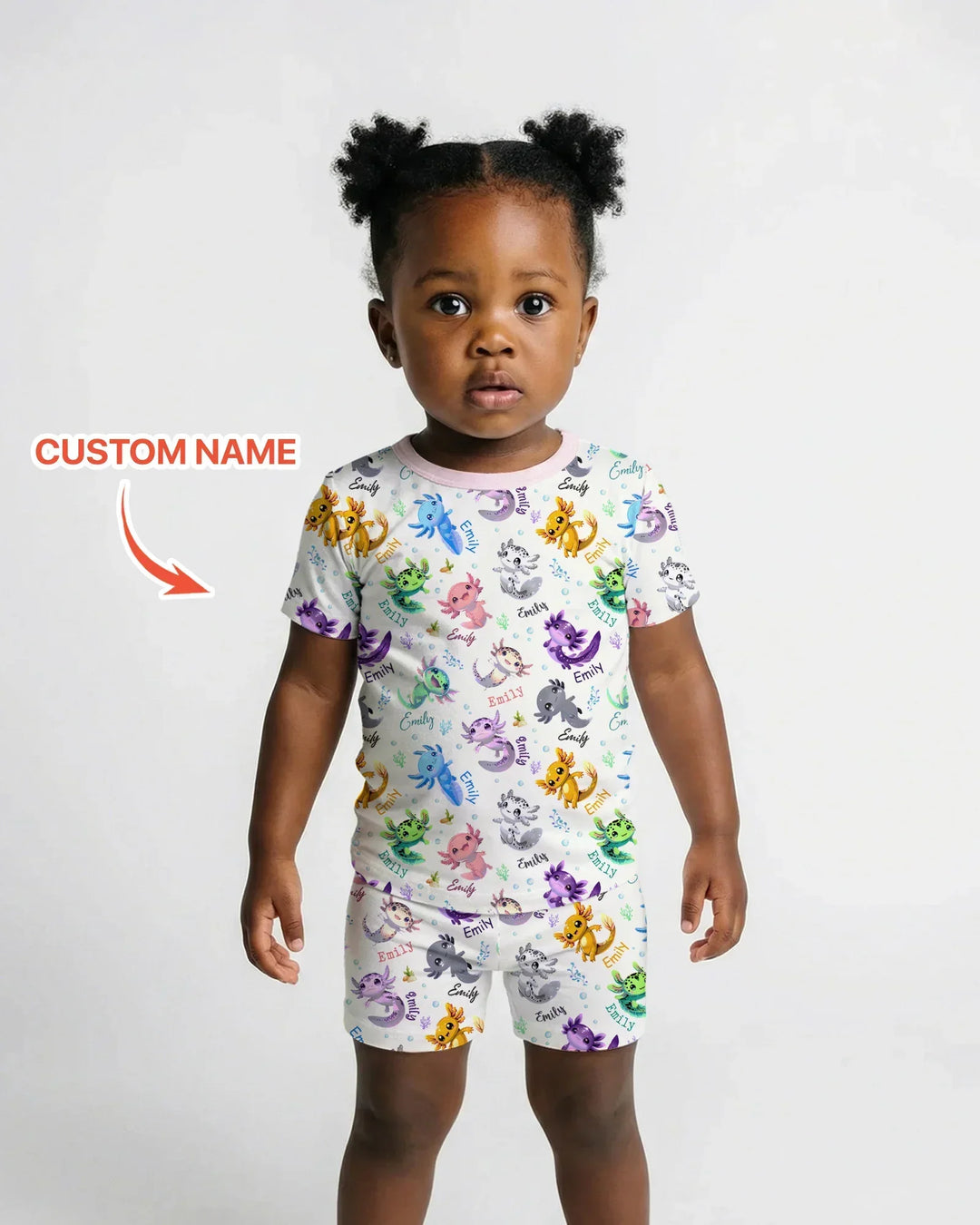 Zweiteiliges Pyjama-Set mit kurzen Ärmeln und Shorts im Sommer-Design