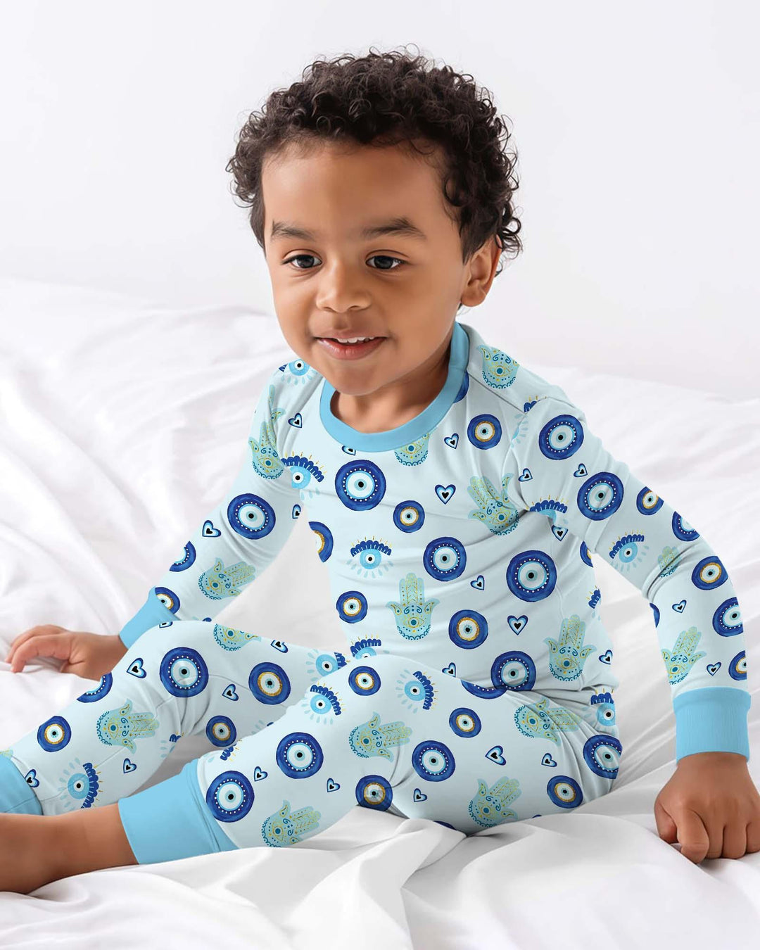 Zweiteiliges Langarm-Pyjama-Set mit Sommerfrüchten