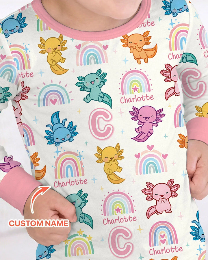 Zweiteiliges Langarm-Pyjama-Set mit Sommerfrüchten