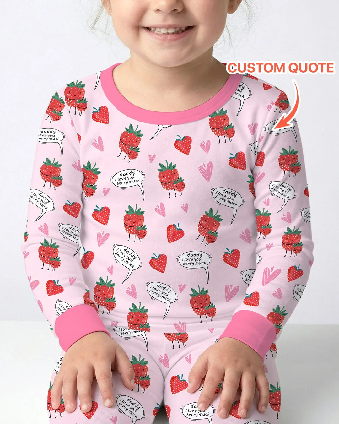 I love you berry much Bamboo Two Piece Long Sleeve Pajama Set