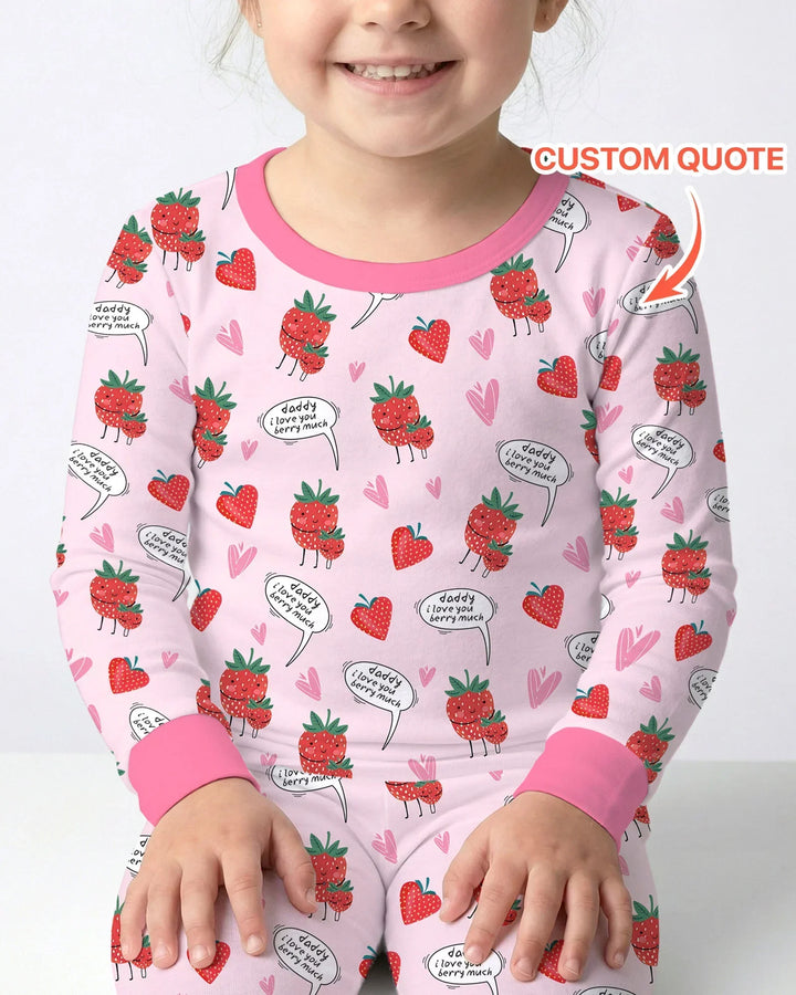 I love you berry much Bamboo Two Piece Long Sleeve Pajama Set