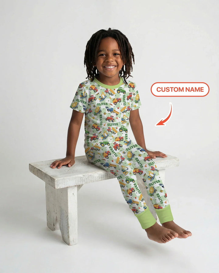 Zweiteiliges, kurzärmliges Pyjama-Set mit Marienkäfern