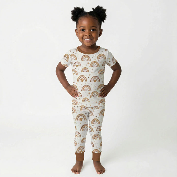 Zweiteiliges, kurzärmliges Pyjama-Set mit Marienkäfern