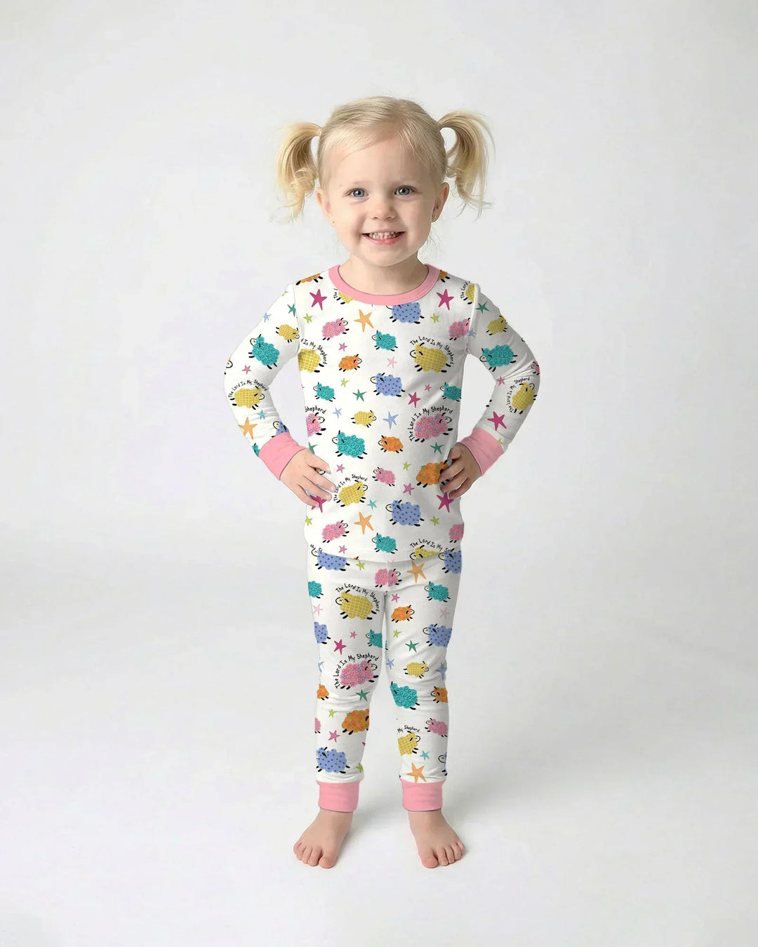 The Lord Is My Shepherd Bamboo Two Piece Long Sleeve Pajama Set