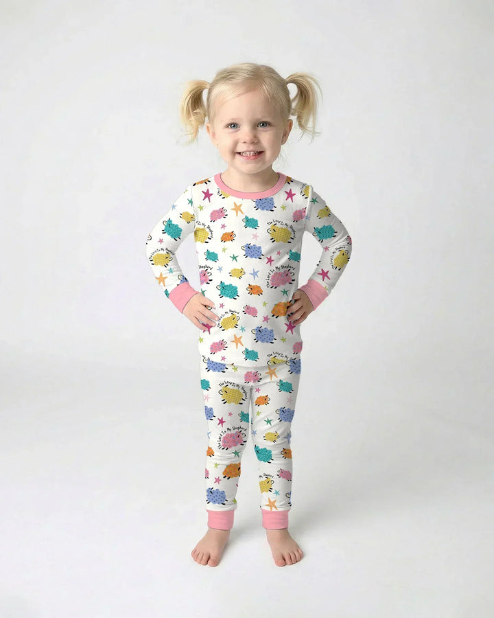 The Lord Is My Shepherd Bamboo Two Piece Long Sleeve Pajama Set