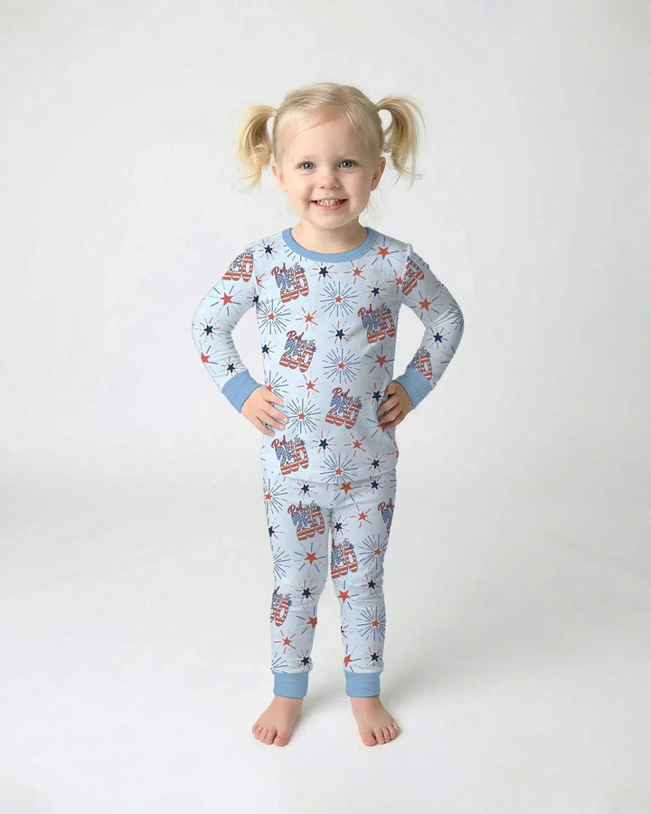 Zweiteiliges Langarm-Pyjama-Set mit Sommerfrüchten
