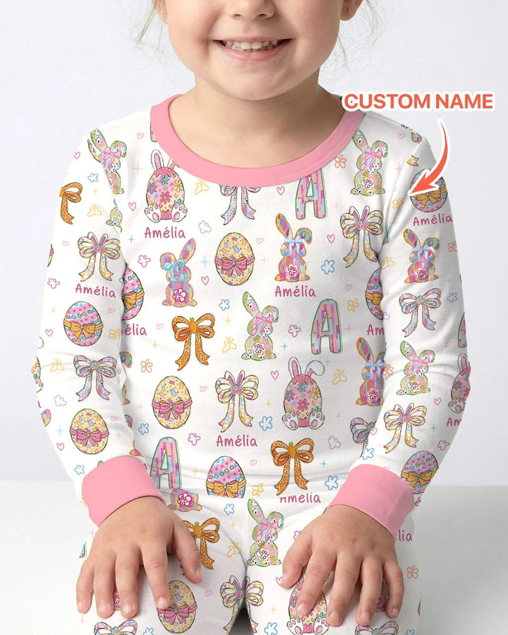 Zweiteiliges Langarm-Pyjama-Set mit Sommerfrüchten