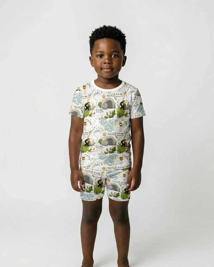 Zweiteiliges, kurzärmliges Pyjama-Set mit Marienkäfern