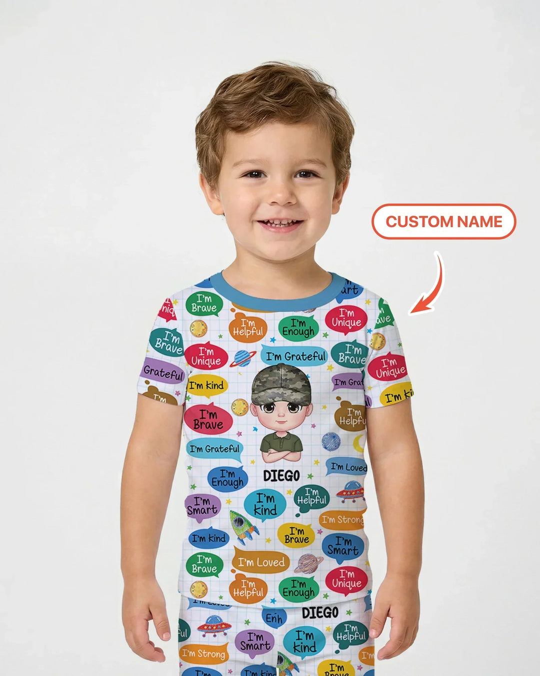 Zweiteiliges, kurzärmliges Pyjama-Set mit Marienkäfern