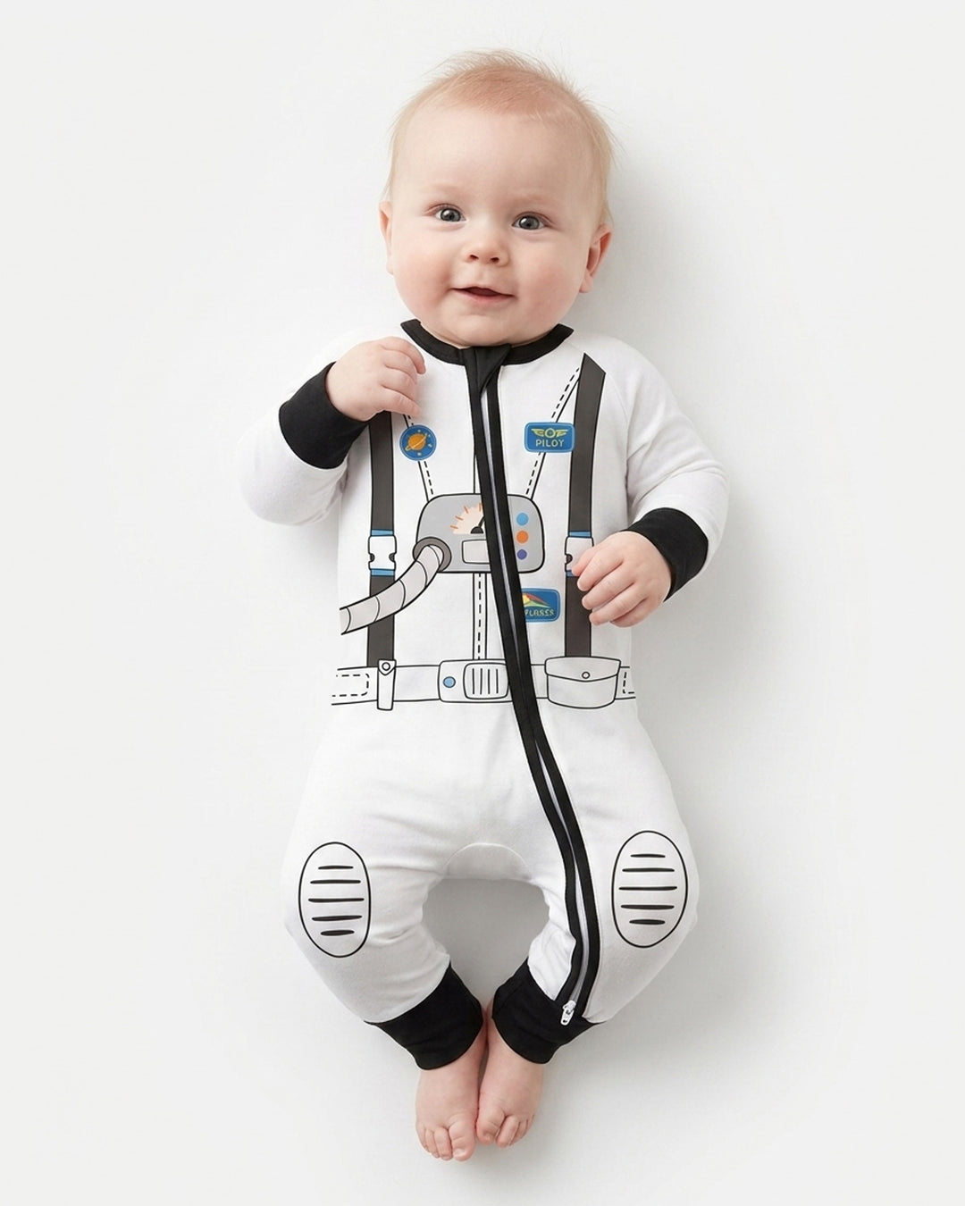 Gerippte Babykleidung mit individuellem Foto - Weich &amp; Skizzenhaft