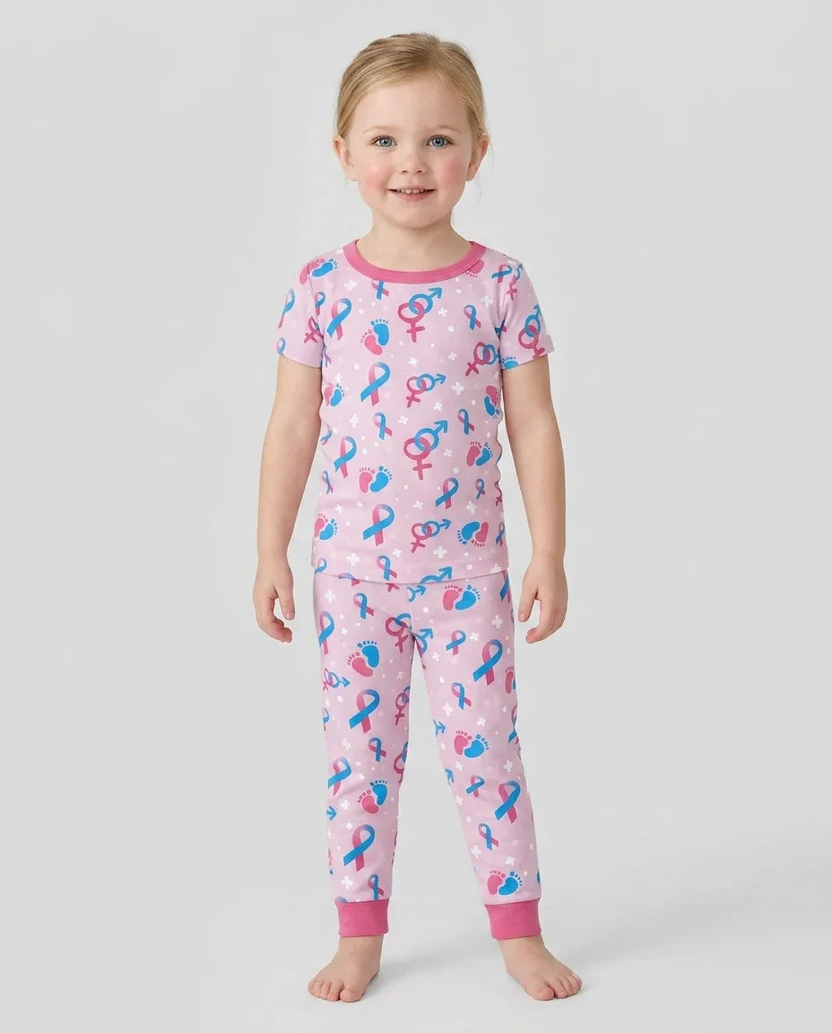 Zweiteiliges, kurzärmliges Pyjama-Set mit Marienkäfern