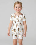 Template Zweiteiliges Pyjama-Set mit kurzen Ärmeln und Shorts