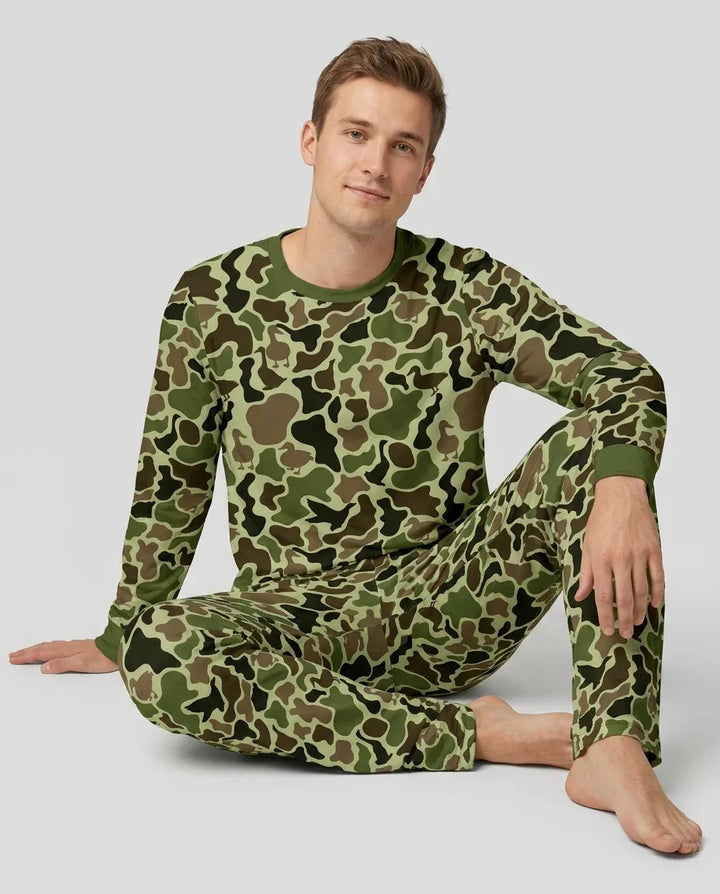Mallard Duck Hunting Camouflage Men's Pajama Set