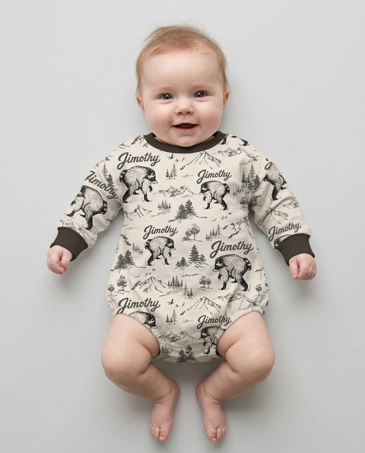 Gerippte Babykleidung mit individuellem Foto - Weich &amp; Skizzenhaft