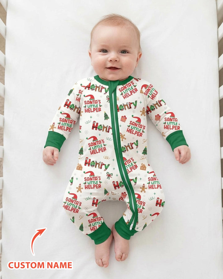 Personalized Santa's Little Helper Bamboo Convertible Zippy