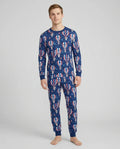 Patriotic Pups in Hot Air Balloons Family Matching Bamboo Men's Pajama Set