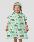 Wassermelonen-Schildkröten Familie passender Bambus-Bade-Poncho