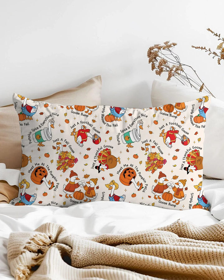Just A Fall Goose Family Matching Bamboo Pillow Case