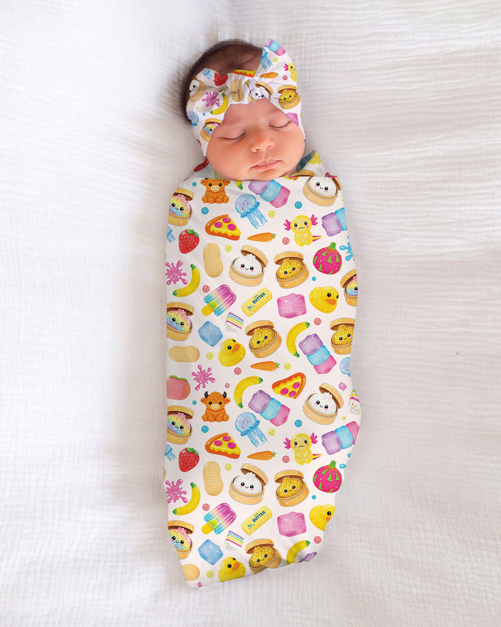 In My Squishies Era swaddle blanket