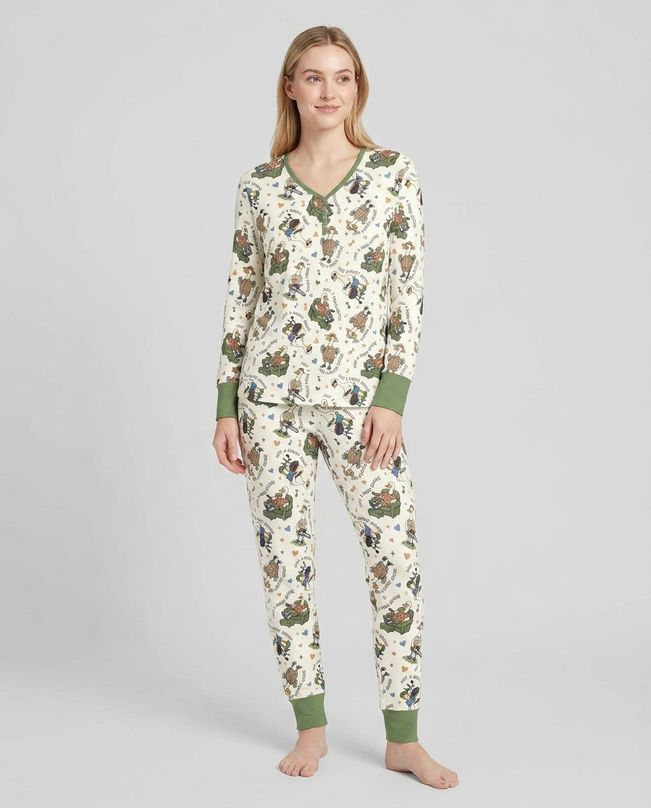 Vorlage Bambus Damen Pyjama Set