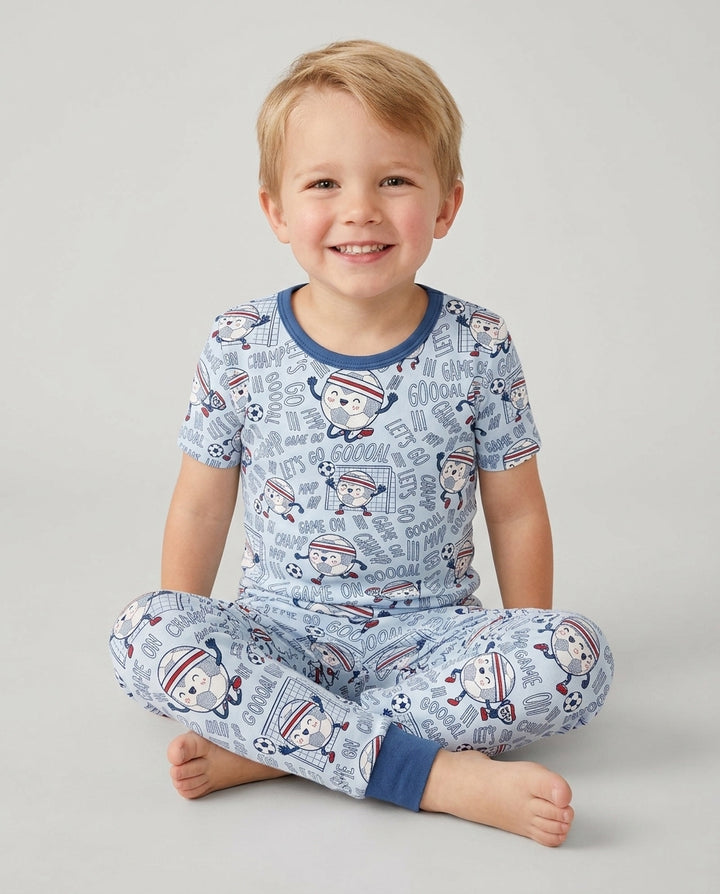 Zweiteiliges, kurzärmliges Pyjama-Set mit Marienkäfern