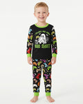 Halloween Skeleton Zombie Gaming Controllers Mummy Boys Bamboo Two Piece Long Sleeve Pajama Set