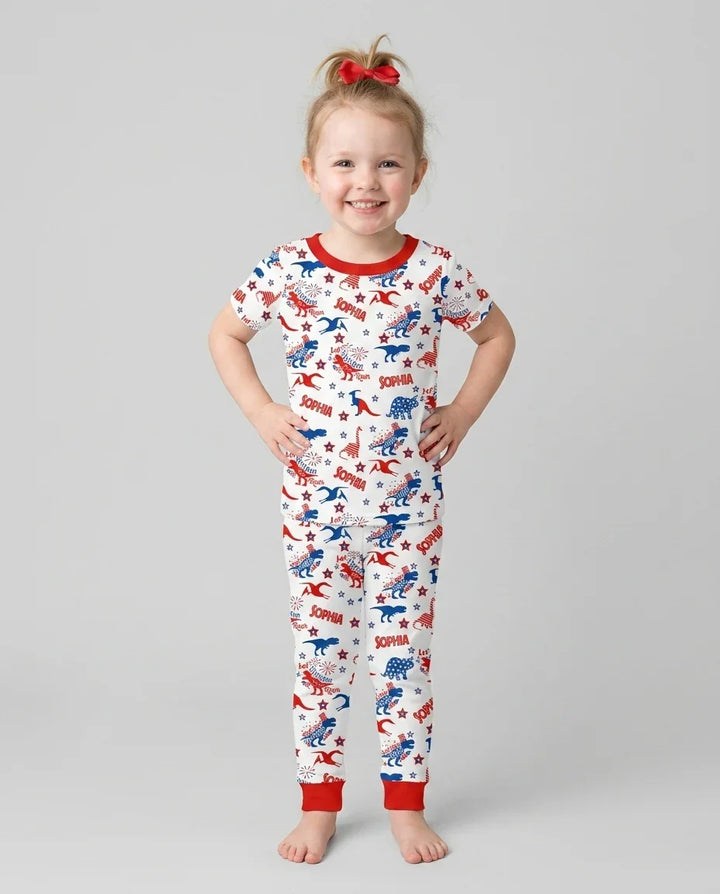 Zweiteiliges, kurzärmliges Pyjama-Set mit Marienkäfern