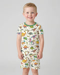 Template Zweiteiliges Pyjama-Set mit kurzen Ärmeln und Shorts