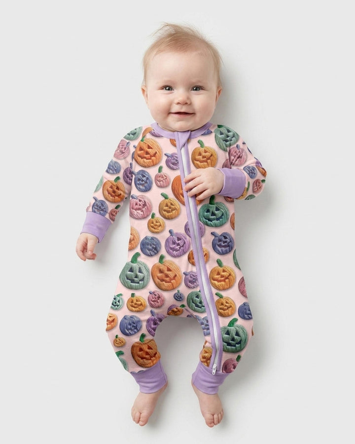 Happy Halloween Pastel Jack O Lanterns Bamboo Convertible Zippy