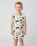 Template Zweiteiliges Pyjama-Set mit kurzen Ärmeln und Shorts
