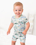 Template Zweiteiliges Pyjama-Set mit kurzen Ärmeln und Shorts