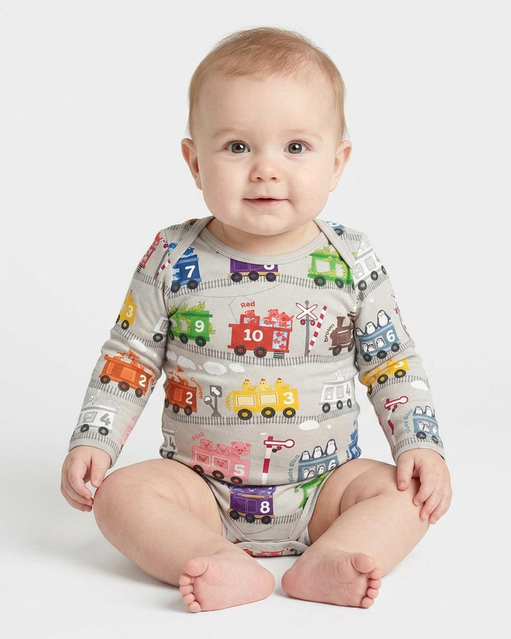 Gerippte Babykleidung mit individuellem Foto - Weich &amp; Skizzenhaft