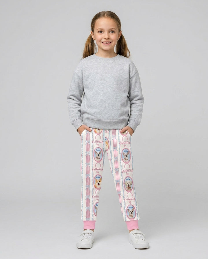 Custom Coquette Pet Photo Little Protector Bamboo Jogger