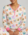 Meow Sunbathing Mommy & Me Matching Bamboo Women Pajama Set
