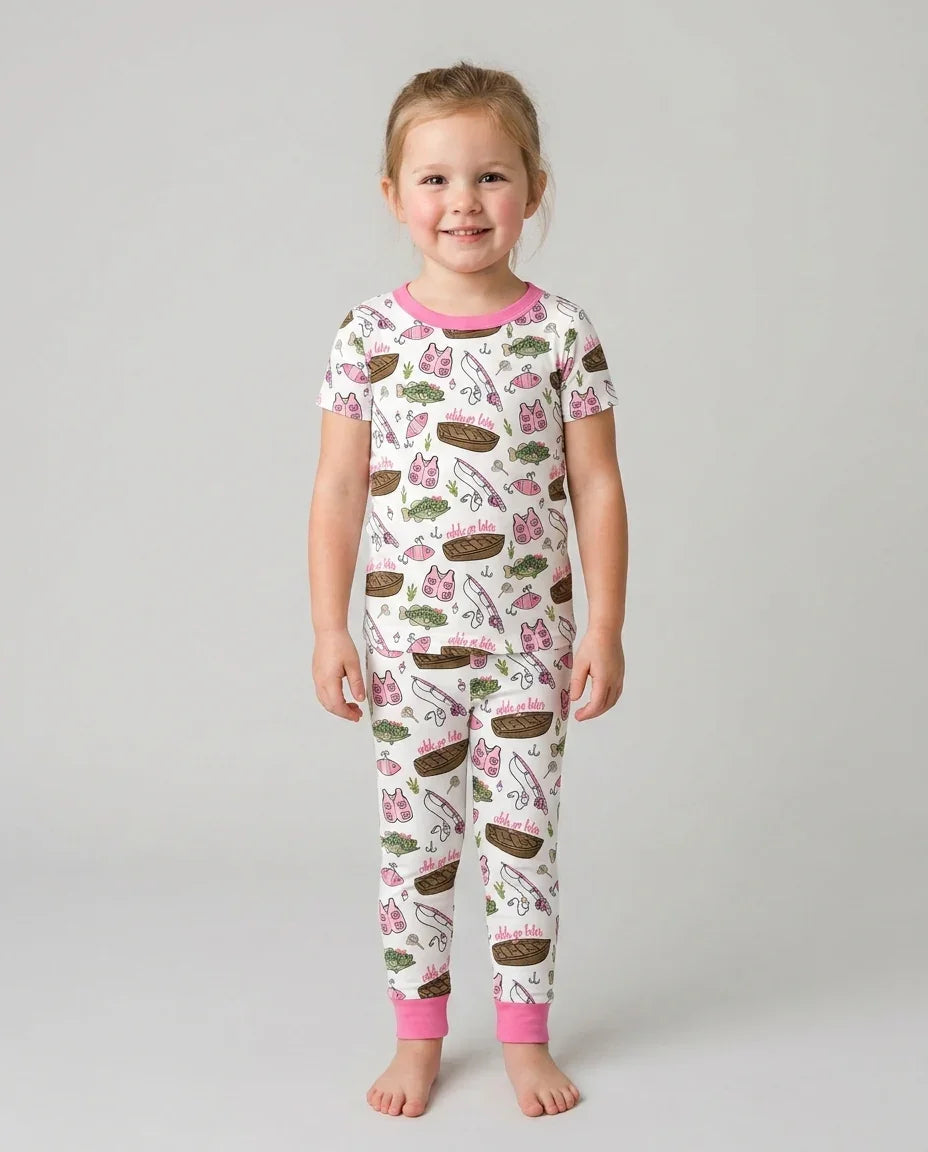 Catch Ya Later Bamboo Two Piece Short Sleeve Pajama Set