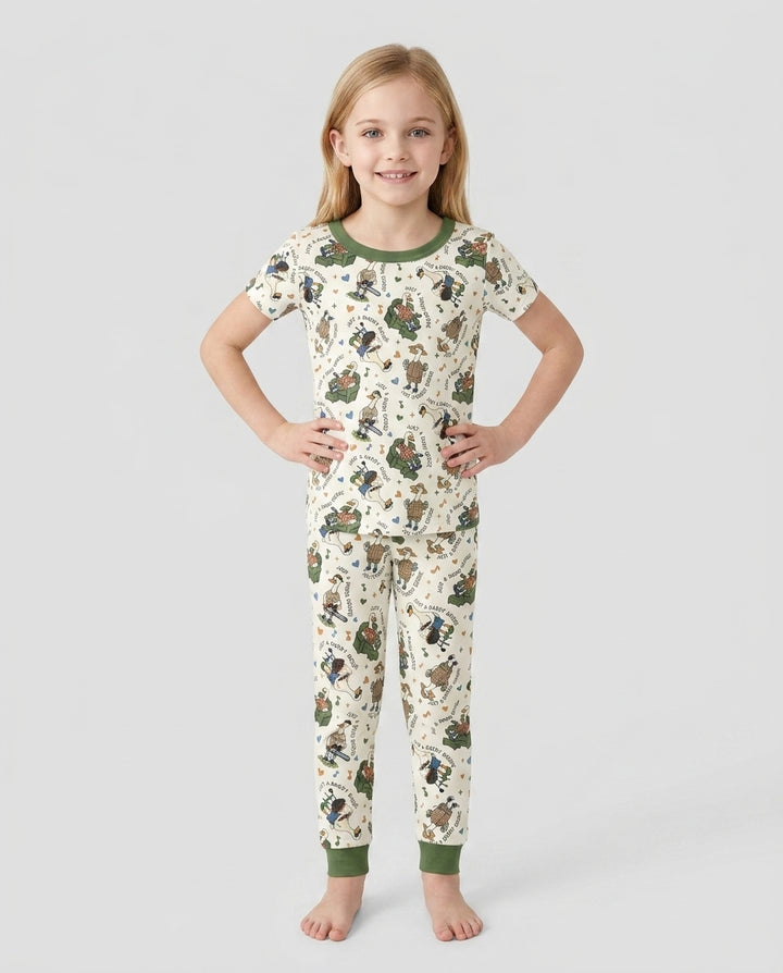 Zweiteiliges, kurzärmliges Pyjama-Set mit Marienkäfern