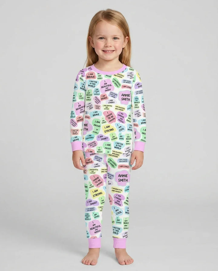 Zweiteiliges Langarm-Pyjama-Set mit Sommerfrüchten