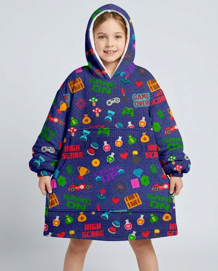 Gamer-Modus An Passender Familien-Bambus-Decken-Hoodie