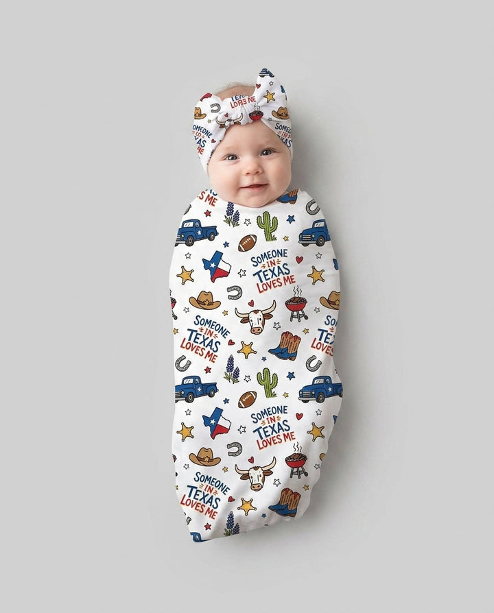 Someone in Texas Loves Me Swaddle Blanket