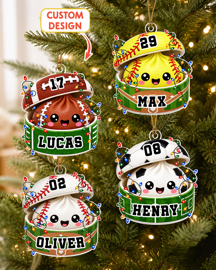 Sport Ball Dumpling - Personalized Acrylic Ornament
