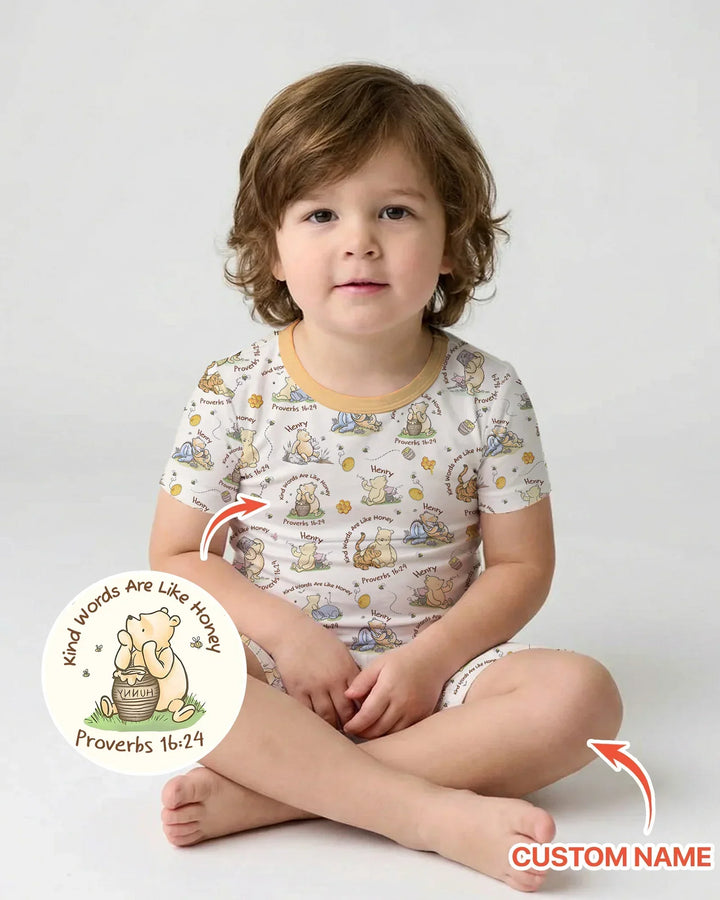 Zweiteiliges Pyjama-Set mit kurzen Ärmeln und Shorts im Sommer-Design