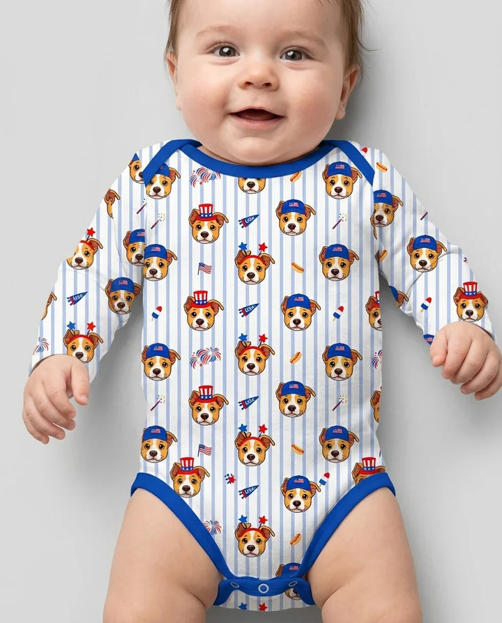 Gerippte Babykleidung mit individuellem Foto - Weich &amp; Skizzenhaft