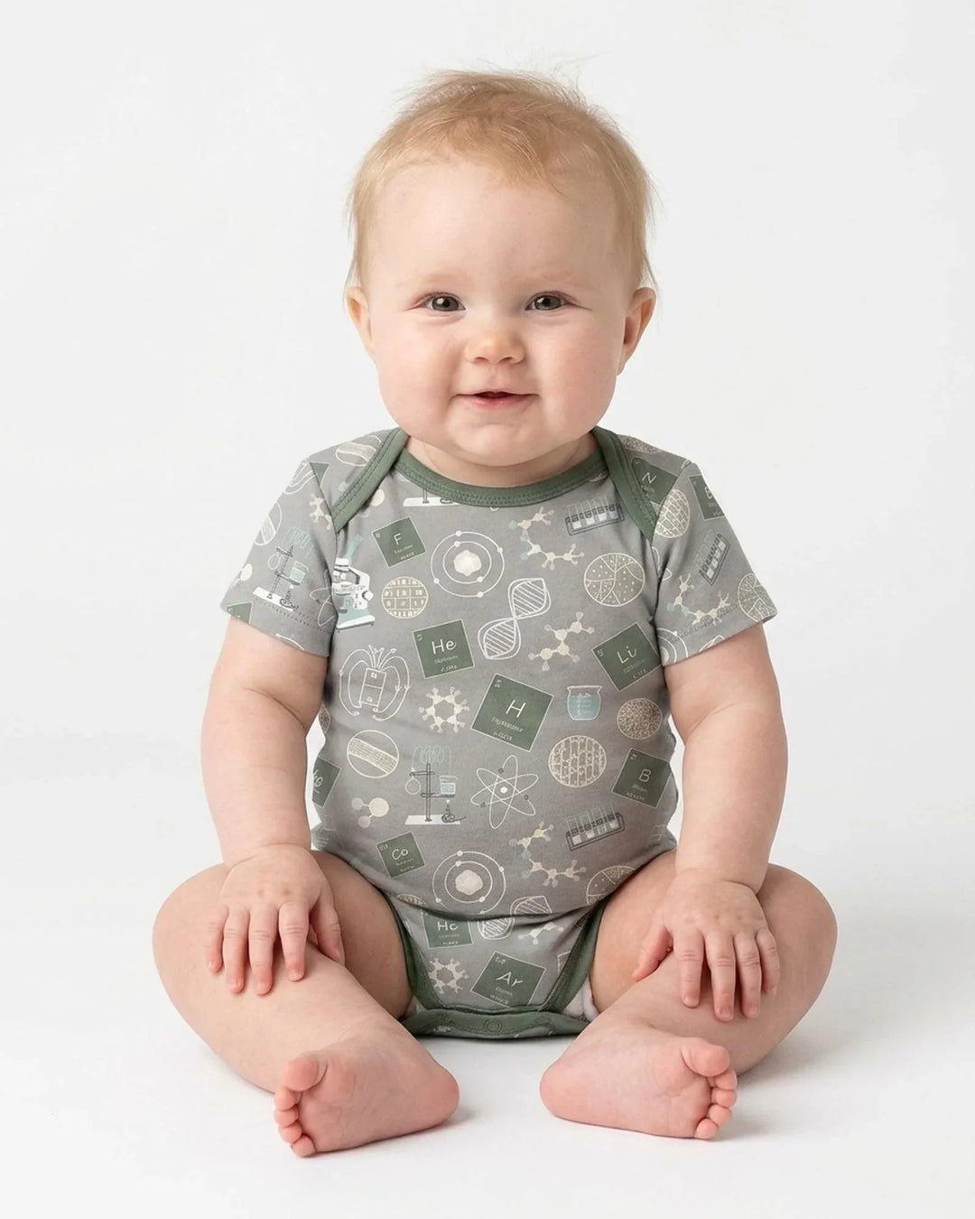 Gerippte Babykleidung mit individuellem Foto - Weich &amp; Skizzenhaft