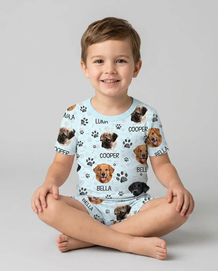 Zweiteiliges Pyjama-Set mit kurzen Ärmeln und Shorts im Sommer-Design